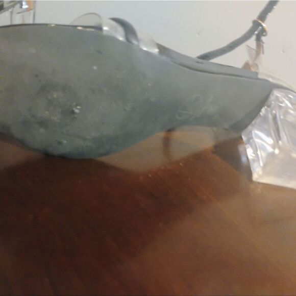 Elegant Black and Clear Women's Heels - Picture 10 of 10